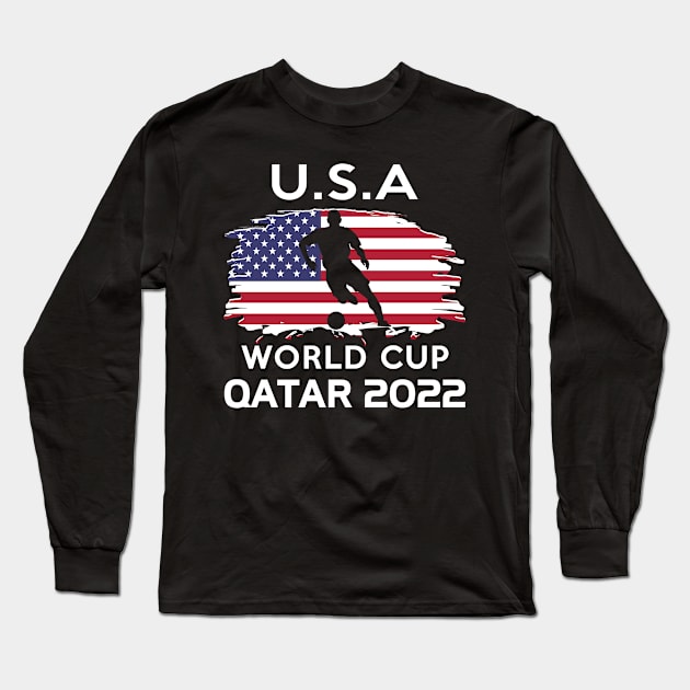 World Cup 2022 USA Team Long Sleeve T-Shirt by adik